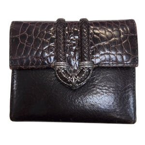 Brighton Brown Leather Embossed Wallet